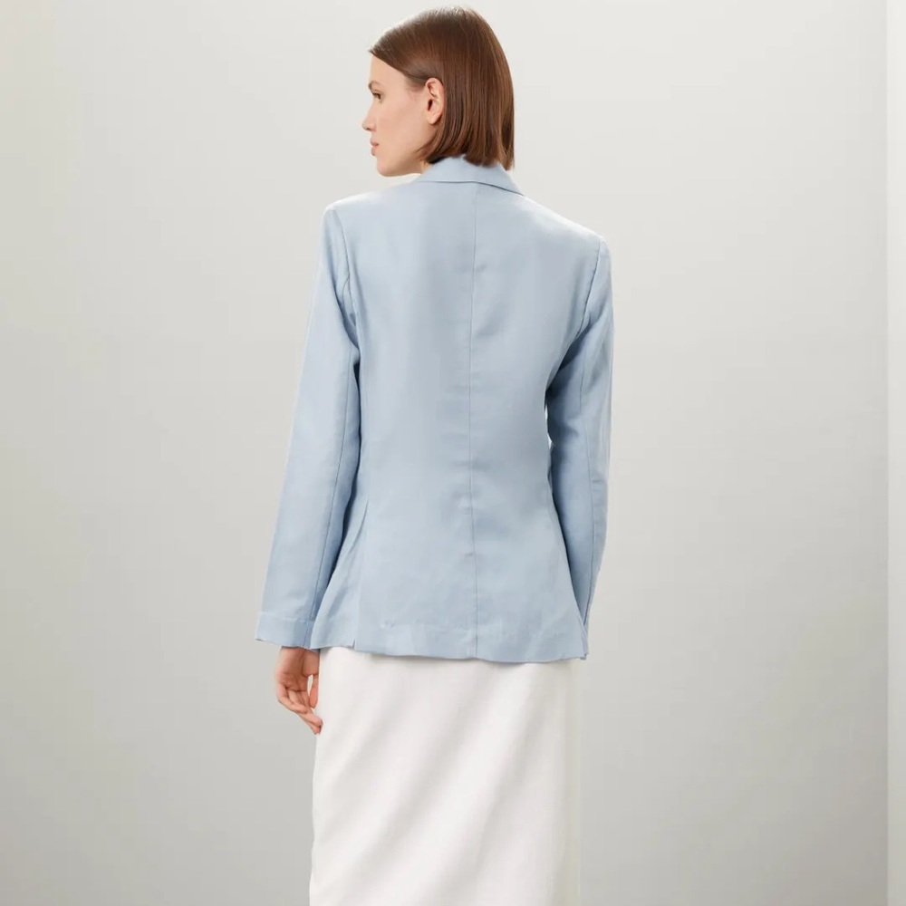 Rosetta Getty Blue Double Breasted Blazer - Picture 3 of 12
